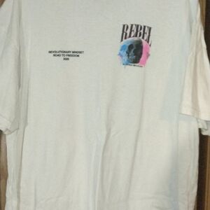 Fashion Nova (Rebel Mindset) White Graphic T-shirt - XXL